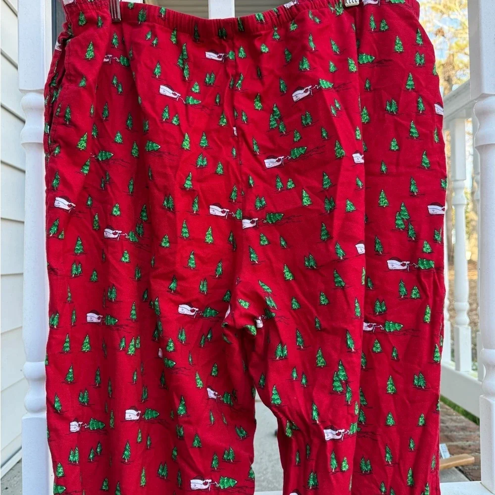Vineyard Vines Christmas Tree Holiday Flannel Pajama Pants Size XL Women’s